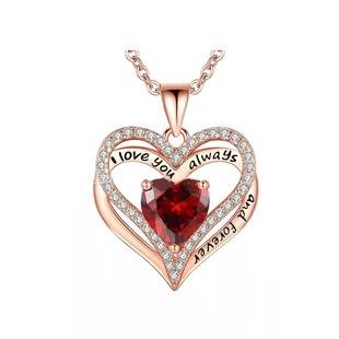 Amazon Hot Infinite Love Diamond Pendant European and American Cross-border Fashion Twelve Birthday Necklace Factory Outlet