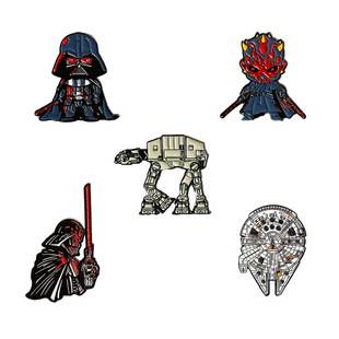 Darth Vader Black Warrior Brooch Accessories Star Wars Spaceship Peripheral Badge Decoration Fan Gift