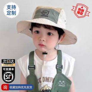 Children's Sun Protection Fisherman's Hat, Summer Breathable Mesh Large Brim Sun Hat, Outdoor Quick-Drying Sun Hat for Boys and Girls, New Style