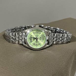 TEMU cross-border hot-selling luxury women's watch with stainless steel strap, business quartz wristwatch, popular item for live streaming, available for dropshipping