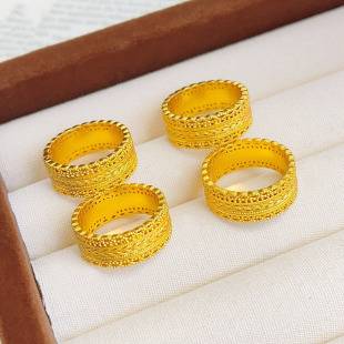 Luxurious Ring for Women with Lace Trim and Hollow Design, Elegant and Fashionable, 24K Electroplated with High Color Retention