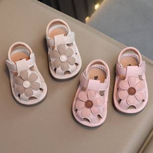 Baby Toddler Shoes Summer Baby Beef Sole Non-slip Baby Princess Call Shoes Velcro Girls Sandals Wholesale