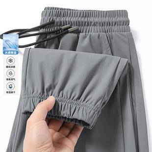 Source Factory Casual Pants Men's Summer Thin Ice Silk Pants Loose Pants Korean Fashion Sports Quick-drying Leg