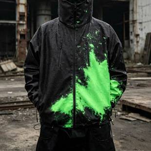 European and American Style Hooded Men's Jacket, Winter Outdoor High-End Casual Thermal Windbreaker, Foreign Trade Cross-Border Men's Clothing