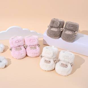 Autumn New Style Cloth Shoes for Infants and Toddlers, Soft-Soled, Non-Slip, Breathable, Comfortable, Xuebao Baby Warm Cotton Shoes