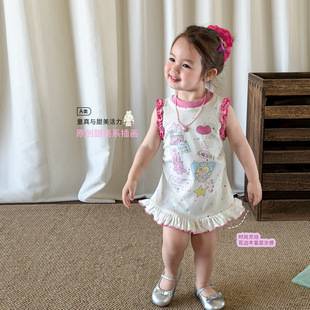 Zhe Li Children's Clothing Girls' Dress Summer Thin Style 2026 Casual Children's Tank Dress Class a Baby Girl Dress