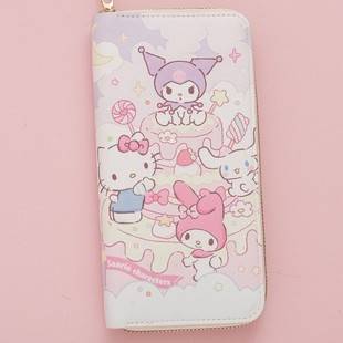 Fresh Japanese Style Cute Kitten Women's Wallet Girl's Wallet Long Zipper Texse Student Card Holder 2025 New