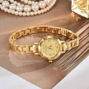 Niche Round Small Dial Student Bracelet Steel Strap Simple Elegant Small Watch Women's Ins Light Luxury Retro Mori Style