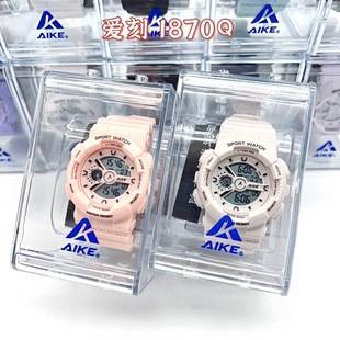 Love engraved AIKE electronic watch multi-function sports watch for teenagers and students fashion Macaron color watch