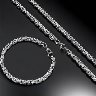 Hot Selling New Personalized Titanium Steel Non-Fading Imperial Chain Necklace Accessories Men's Dongguan Jewelry Non-Fading Necklace
