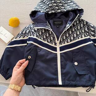 Children's Alphabet Letter Jacket for Boys, 2026 Autumn New Trendy Brand Cardigan, Korean Style Baby Hooded Jacket for Girls, Stylish
