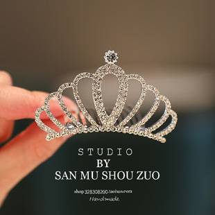 Crown headdress children princess performance dress hair accessories baby small crown comb hairpin hairpin crown girl
