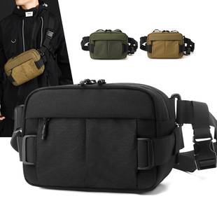 2026 New Men's Tactical Chest Bag Outdoor Multi-Functional Crossbody Bag Nylon Wear-Resistant Commuter Cycling Waist Bag Men's Style