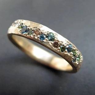Hongdi Cross-Border Factory Hot-Selling Zircon Ring Jewelry Starry Opal Simple Retro Zircon Oval Ring