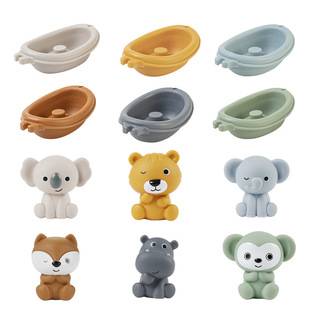 Children's Bathroom Toy Stackable Floating Boat Boat Baby Bathing Water Stacking Boat Animal Finger Set Toy