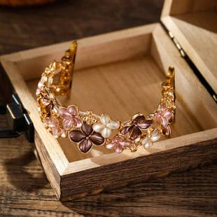 Creative Colorful Flower Elastic Strap Suitable for iWatch Apple Watch Strap Se Women's New Fashion Bracelet