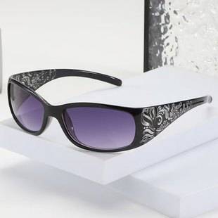 2025 Cross-Mirror New Style Sunglasses Printed with Laser Diamonds High-End Sunglasses for Women European and American Outdoor Uv Protection