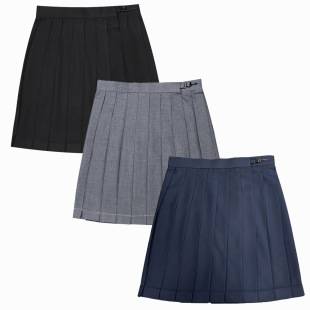JK Uniform Solid Color Pleated Skirt Orthodox Skirt Student High Waist Japanese Short Long Skirt Top Student Bad Skirt School Class Dress