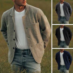 Spring and Autumn European and American Amazon Ebay Men's Youth Export Pure Color Trendyy Fashion Jacket Casual Outwear