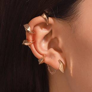 Gothic Demon Minion Ear Hanging Women's Punk Dark Alloy Ear Clip Ins Ear Clip No Ear Holes Advanced Sense