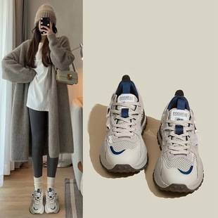Women's Dad Shoes 2026 New Model Spring and Autumn Versatile Thick-Soled Running Sports Casual Shoes for Women