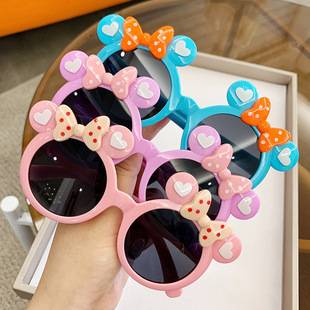 New sunglasses children's sunglasses wholesale bow fashion cartoon dress up glasses cute boys and girls baby