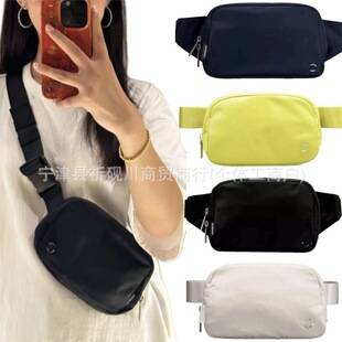 Lu Lu sports waist pack, fashionable and versatile, suitable for both men and women, ideal for running and fitness, trendy brand, Lu Lu export cross-border storage bag