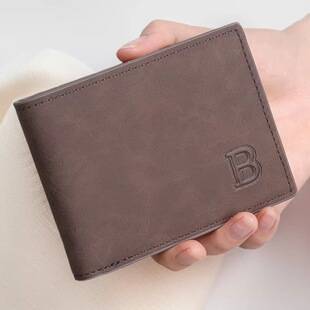 Fashionable Retro Men's Short Wallet New Model 80% off Multi-Card Slot Wallet Multi-Functional Coin Purse in Stock