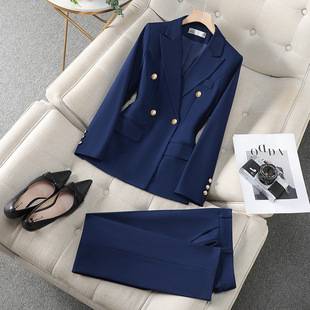 2024 new women's long sleeve professional suit pants formal suit overalls women's 8881 wholesale