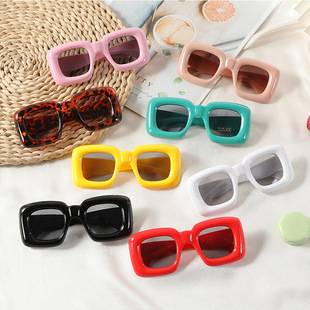 2025 New Children's Bubble Square Sunglasses Funny Baby Children's Sunglasses Cute Baby Men's and Women's Glasses Cross-Border