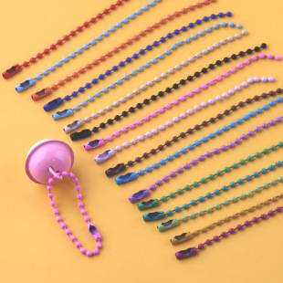 DIY Jewelry Accessories Colorful Bead Chain 10cm Seed Bead Chain Iron Bead Chain Enamel Chain Tag Chain Pendant Guka Chain
