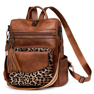 Cross-Border Pu Women's Winter New Style European and American Retro Versatile Backpack with Dual Color Tassels Wholesale