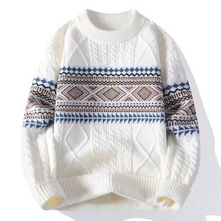 Cross-border foreign trade delivery of men's sweaters for Southeast Asia, new autumn and winter styles, youth sweaters, base shirts, men's trendy knitwear
