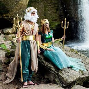 Neptune Costume Queen Halloween Costume Pharaoh Costume Cosplay Justice League Adult Men and Women Performance