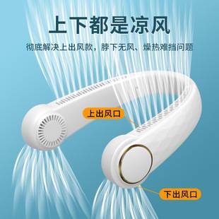 2025 cross-border new USB hanging neck fan sports outdoor mini charging small fan mini hanging neck fan