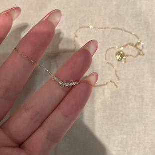 Super sparkling diamond-studded smiley face gold necklace, simple and elegant, with a high-end feel, perfect for everyday wear, a versatile clavicle chain for women, suitable for autumn and winter sweaters