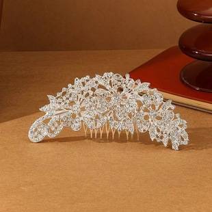 Cross Border Jewelry Bride Korean Rhinestone silver Tree Leaf Headdress Wedding Wedding Hair Accessories Dress Accessories Accessories