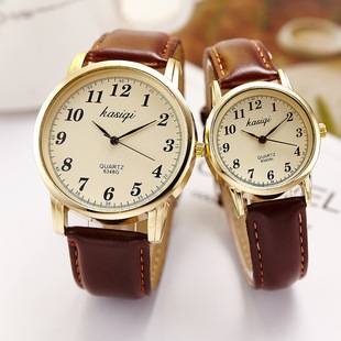 New style Korean style couple watch women's belt genuine goods electronic fashion Men's Watch student quartz watch