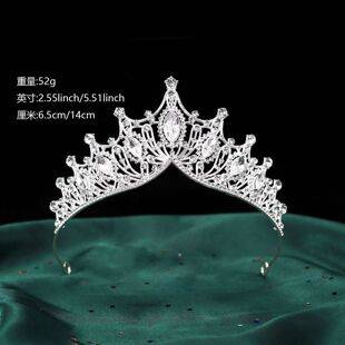 Cross-Border European and American Style Bridal Tiara, Baroque Luxury Crown for Matching Dresses, Hot-Selling Wedding Crown