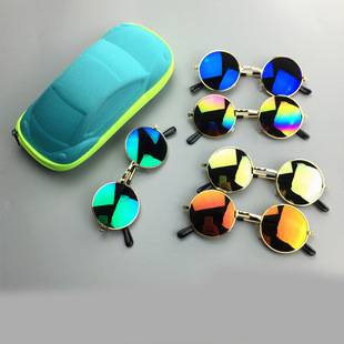 Children's round glasses retro metal small round sunglasses baby cute boys 0-5 years old glasses sunglasses tide
