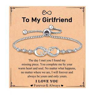 Amazon's Popular European and American Best-Selling Infinite Love Cycle Pull Bracelet Female Stylish Fashion Vera 8 Character Symbol Hand