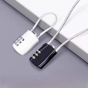 Steel Wire Combination Lock Padlock Anti-Theft Household Mini Door Lock Suitcase Cabinet Car Basket Zipper Lock Helmet Lock Lock Head