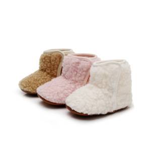Loop Velvet Kidsren's Shoes, Kidsren's 1-Year-Old Kidsren's Snow Boots, Winter Baby Cotton Shoes, Short Boots, Girls' Fur Boots