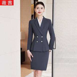 Formal Suit Women's Professional Suit Jacket Spring & Fall Student Casual Interview Wear Clothing Civil Servant Examination Suit