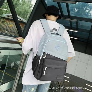 Schoolbag junior high school student backpack urban simple fashion bag Travel large capacity wear-resistant stain-resistant backpack