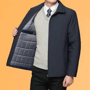 New men's jacket with added cotton, warm cotton coat for middle-aged and elderly men, winter jacket for dads, loose-fitting cotton coat