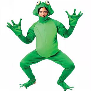 Halloween Cosplay Costume Men's Frog Prince Role Play Novelty One-Piece Adult Animal Party Suit