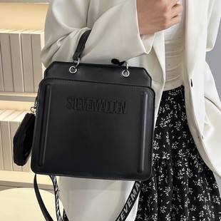 New Fashion Small Square Handbag 2025 Trendy Letter Print Shoulder Bag Simple Commuter Crossbody Bag for Women Wholesale