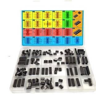 173 pieces 20 values IC chip integrated circuit amplifier combination suit 12 socket sets NE555LM358
