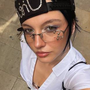 Rivet European and American frameless oval sunglasses 2026 new model, personalized and stylish metal sunglasses with a high-end feel